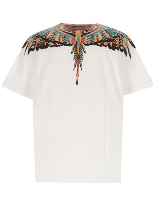 T-shirt bianca con stampa wings MARCELO BURLON COUNTY OF MILAN | CMAA056S24JER0020120